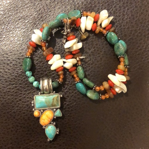 BARSE Sterling Silver Pearl Turquoise Coral Spiny Oyster...